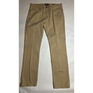 PAIGE Normandie Tan Flat Front Mens Casual Pants Sz 36 FREE SHIPPING
